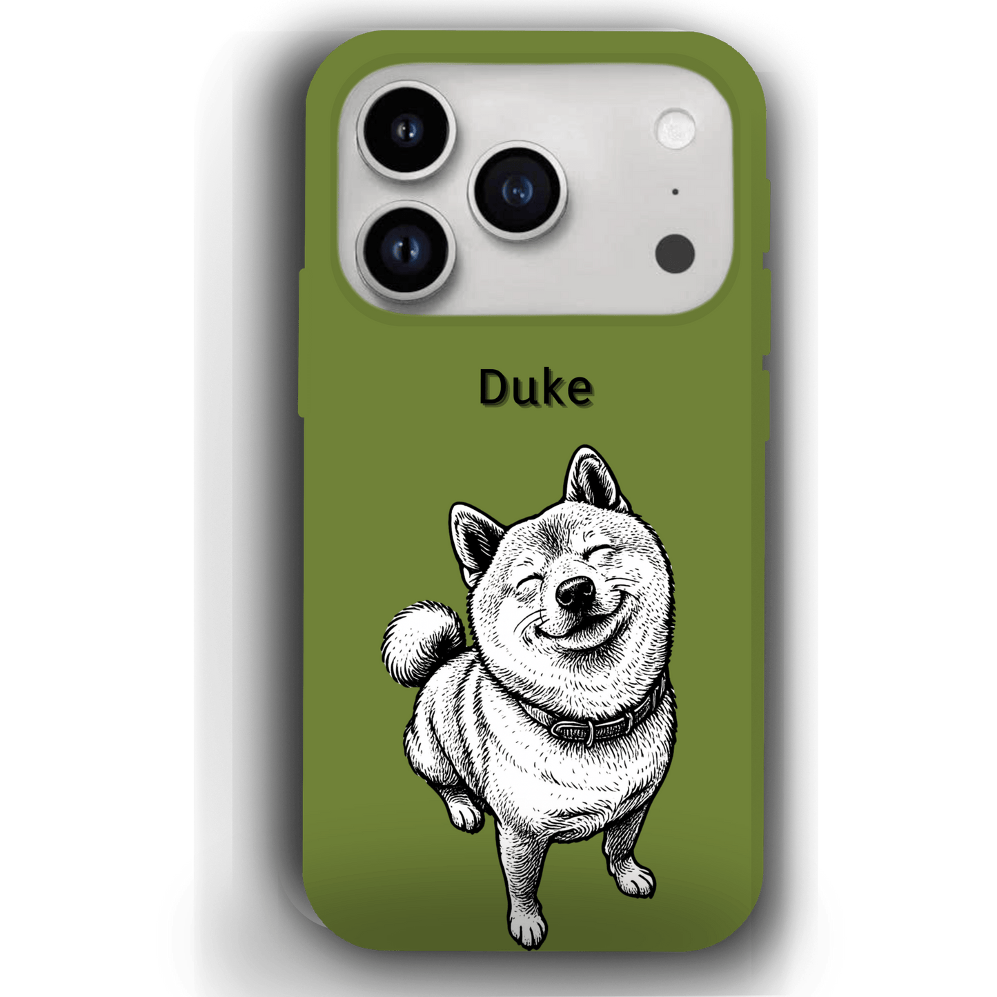 Custom Black & White Pet Phone Case for iPhone 17 by YingMart – Custom Photo Personalized Pet Line Art Design with Pet Name