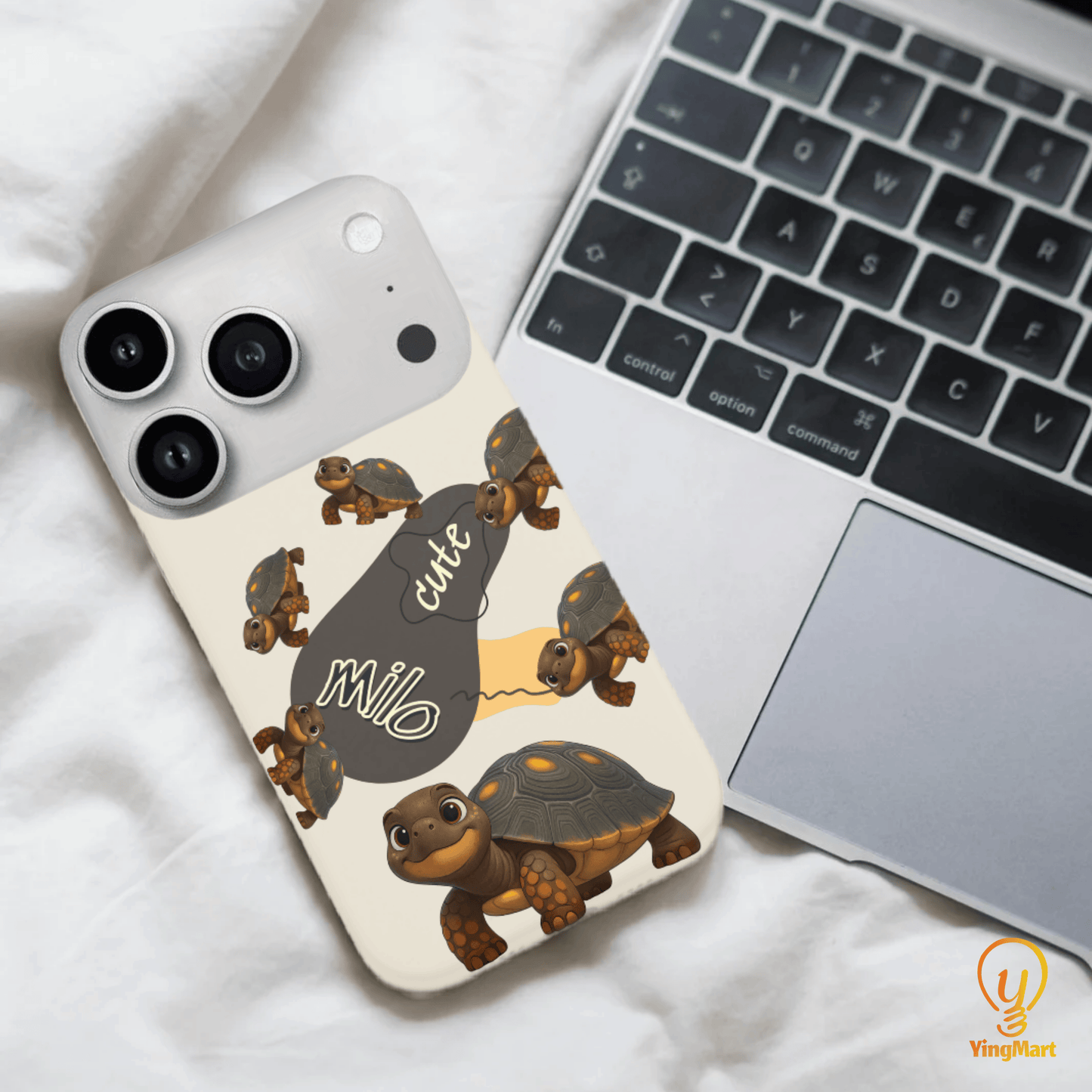 “Milo Cute” Design Custom Pet iPhone 17 Case by YingMart - Personalized Animal Portrait, Protective Cover for Pet Lovers