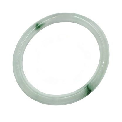 High Quality 48–72mm Jadeite Jade White Green YingMart Bangle Gift for Her Sister Mom Grandma Mens Feng Shui Personalized