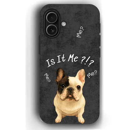 “Is It Me?” Design Custom Pet iPhone 17 Case by YingMart – Personalized Funny Portrait Design, Perfect Gift for Pet Lovers