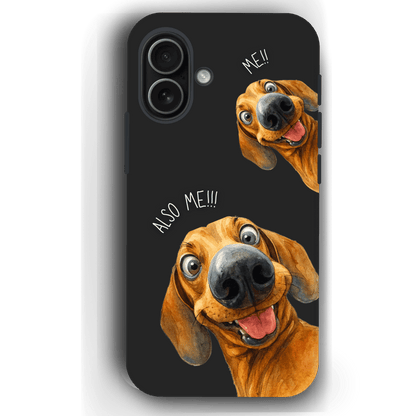 "Also Me" Design Custom Pet iPhone 17 Case – 4 Colors & 4 Patterns by YingMart, Personalized Pet Portrait Protective Cover for Dog Lovers
