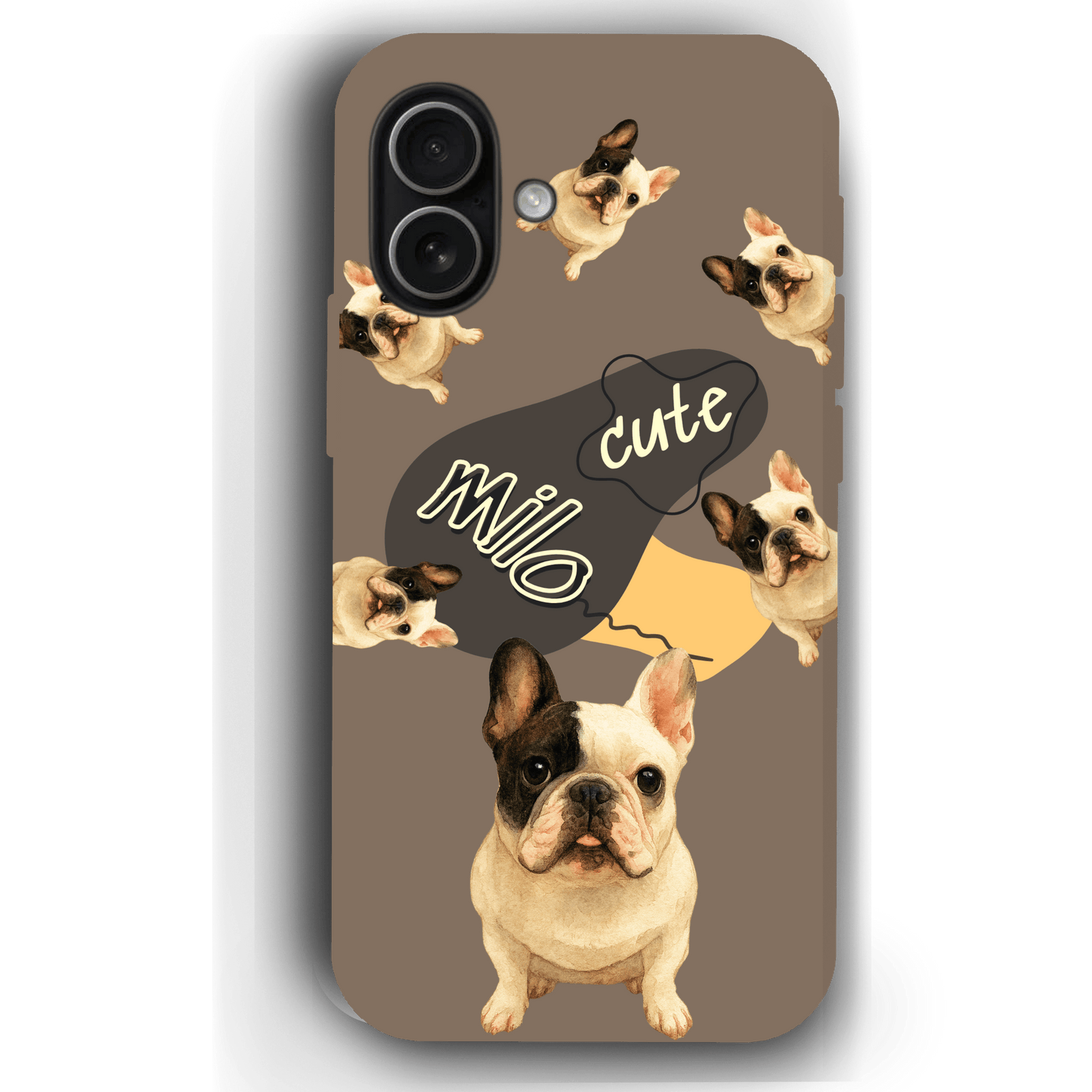 “Milo Cute” Design Custom Pet iPhone 17 Case by YingMart - Personalized Animal Portrait, Protective Cover for Pet Lovers