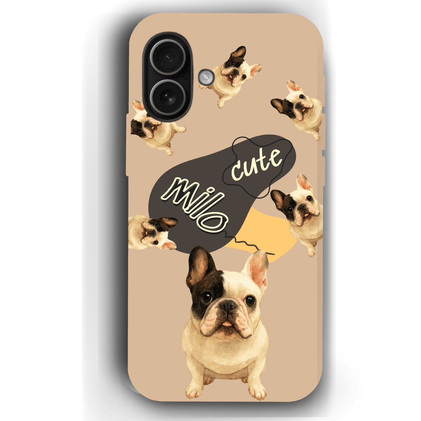 “Milo Cute” Design Custom Pet iPhone 17 Case by YingMart - Personalized Animal Portrait, Protective Cover for Pet Lovers