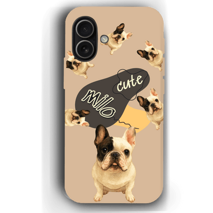 “Milo Cute” Design Custom Pet iPhone 17 Case by YingMart - Personalized Animal Portrait, Protective Cover for Pet Lovers