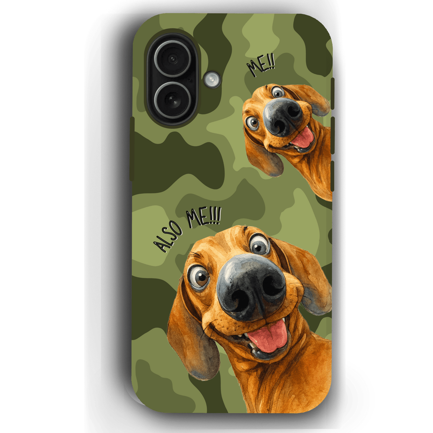 "Also Me" Design Custom Pet iPhone 17 Case – 4 Colors & 4 Patterns by YingMart, Personalized Pet Portrait Protective Cover for Dog Lovers