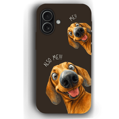 "Also Me" Design Custom Pet iPhone 17 Case – 4 Colors & 4 Patterns by YingMart, Personalized Pet Portrait Protective Cover for Dog Lovers