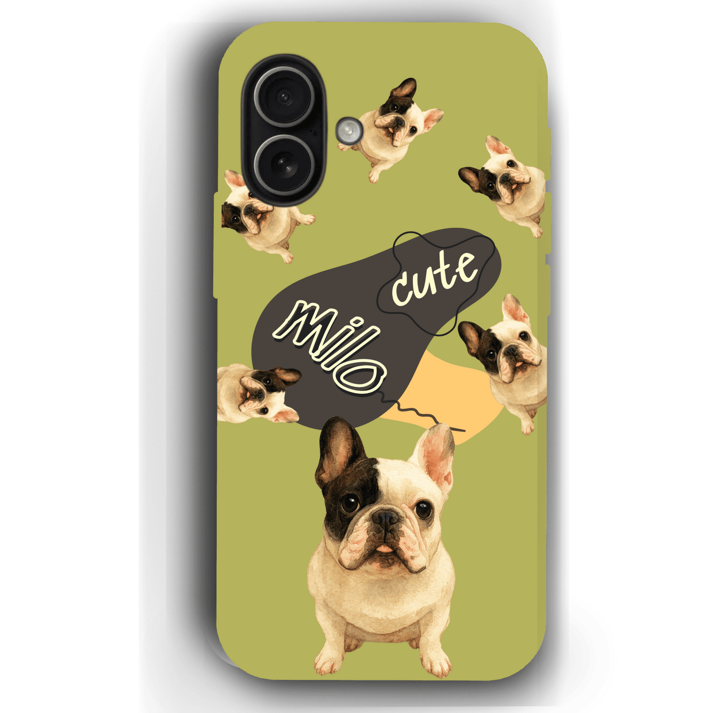 “Milo Cute” Design Custom Pet iPhone 17 Case by YingMart - Personalized Animal Portrait, Protective Cover for Pet Lovers