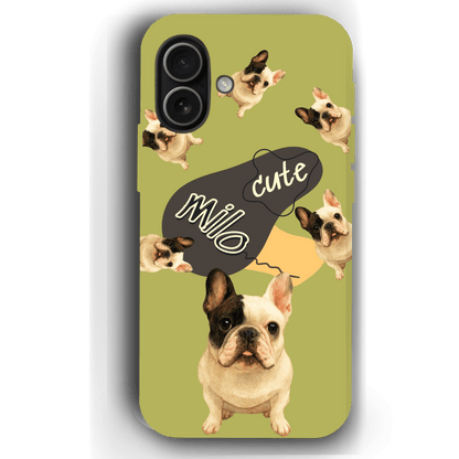 “Milo Cute” Design Custom Pet iPhone 17 Case by YingMart - Personalized Animal Portrait, Protective Cover for Pet Lovers