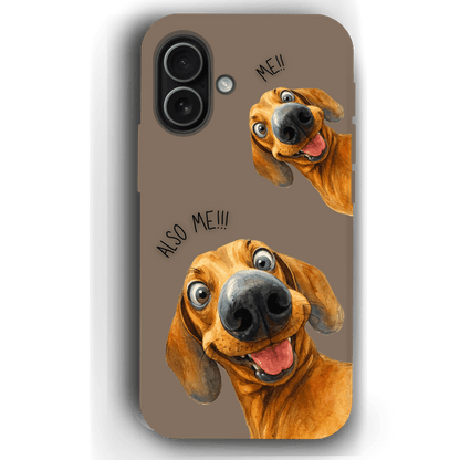 "Also Me" Design Custom Pet iPhone 17 Case – 4 Colors & 4 Patterns by YingMart, Personalized Pet Portrait Protective Cover for Dog Lovers