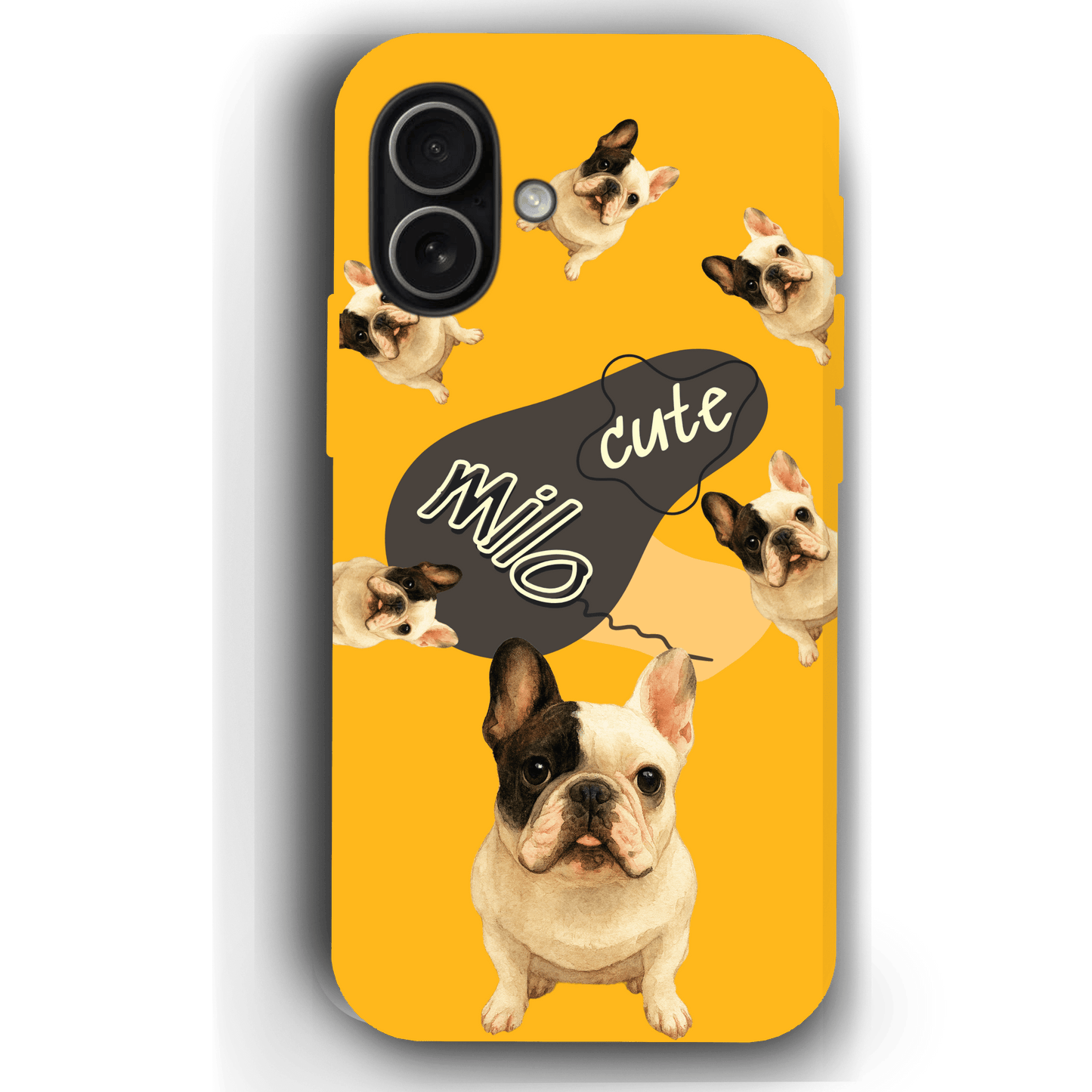 “Milo Cute” Design Custom Pet iPhone 17 Case by YingMart - Personalized Animal Portrait, Protective Cover for Pet Lovers