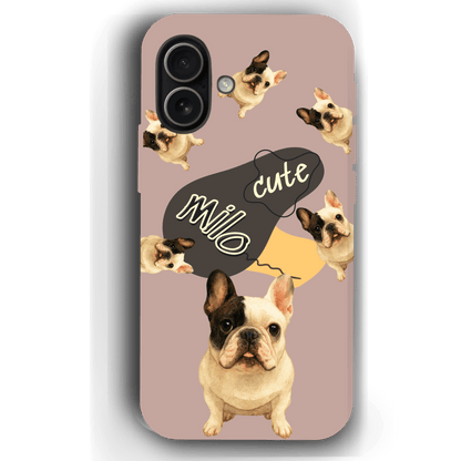 “Milo Cute” Design Custom Pet iPhone 17 Case by YingMart - Personalized Animal Portrait, Protective Cover for Pet Lovers