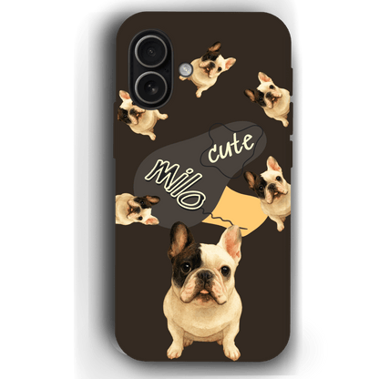 “Milo Cute” Design Custom Pet iPhone 17 Case by YingMart - Personalized Animal Portrait, Protective Cover for Pet Lovers