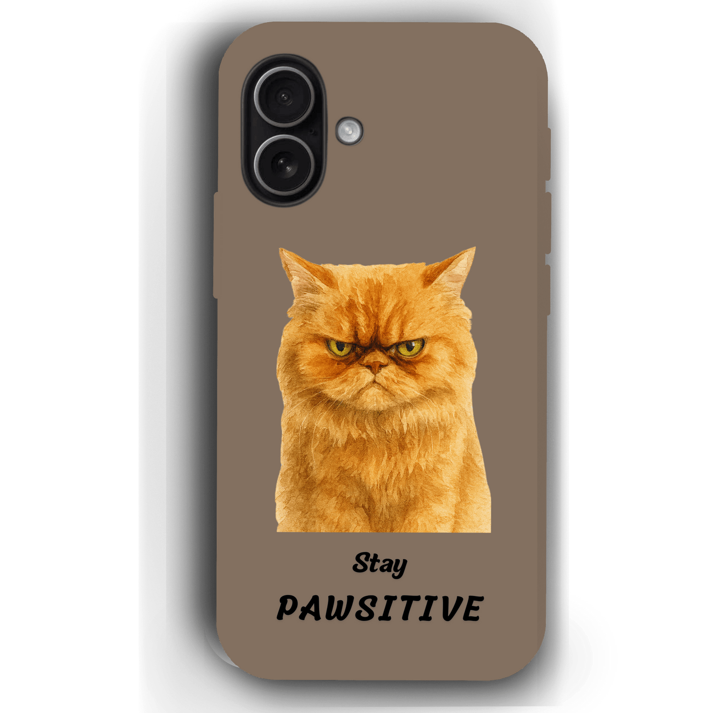 Stay Pawsitive Custom Pet Phone Case for iPhone 17 by YingMart – Personalized Animal Portrait, Protective Cover, for Pet Lovers.