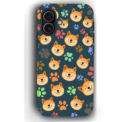 Custom Pet Phone Case for iPhone 17/ 17 Air/ 17 Pro/ 17 Pro Max by YingMart, Personalized Pet Portrait Cover with Paw, Heart, Fish & Bone Symbols