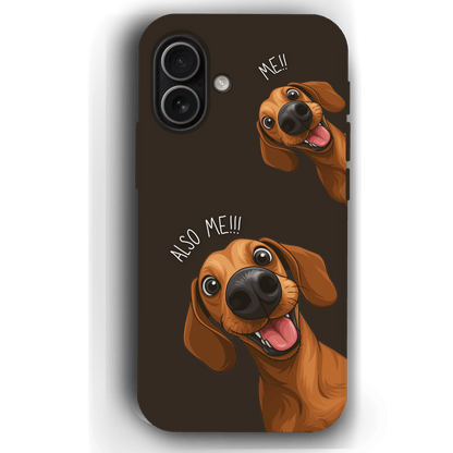 "Also Me" Design Custom Pet iPhone 17 Case – 4 Colors & 4 Patterns by YingMart, Personalized Pet Portrait Protective Cover for Dog Lovers