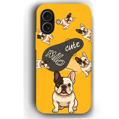 “Milo Cute” Design Custom Pet iPhone 17 Case by YingMart - Personalized Animal Portrait, Protective Cover for Pet Lovers