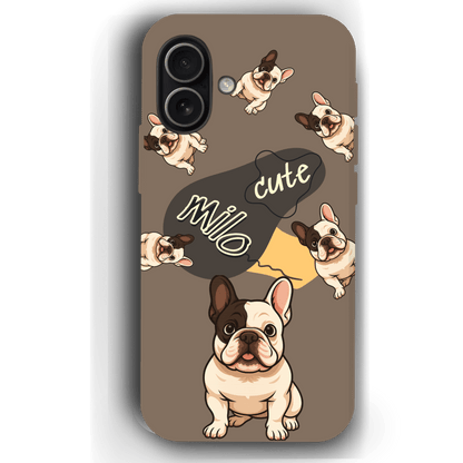 “Milo Cute” Design Custom Pet iPhone 17 Case by YingMart - Personalized Animal Portrait, Protective Cover for Pet Lovers