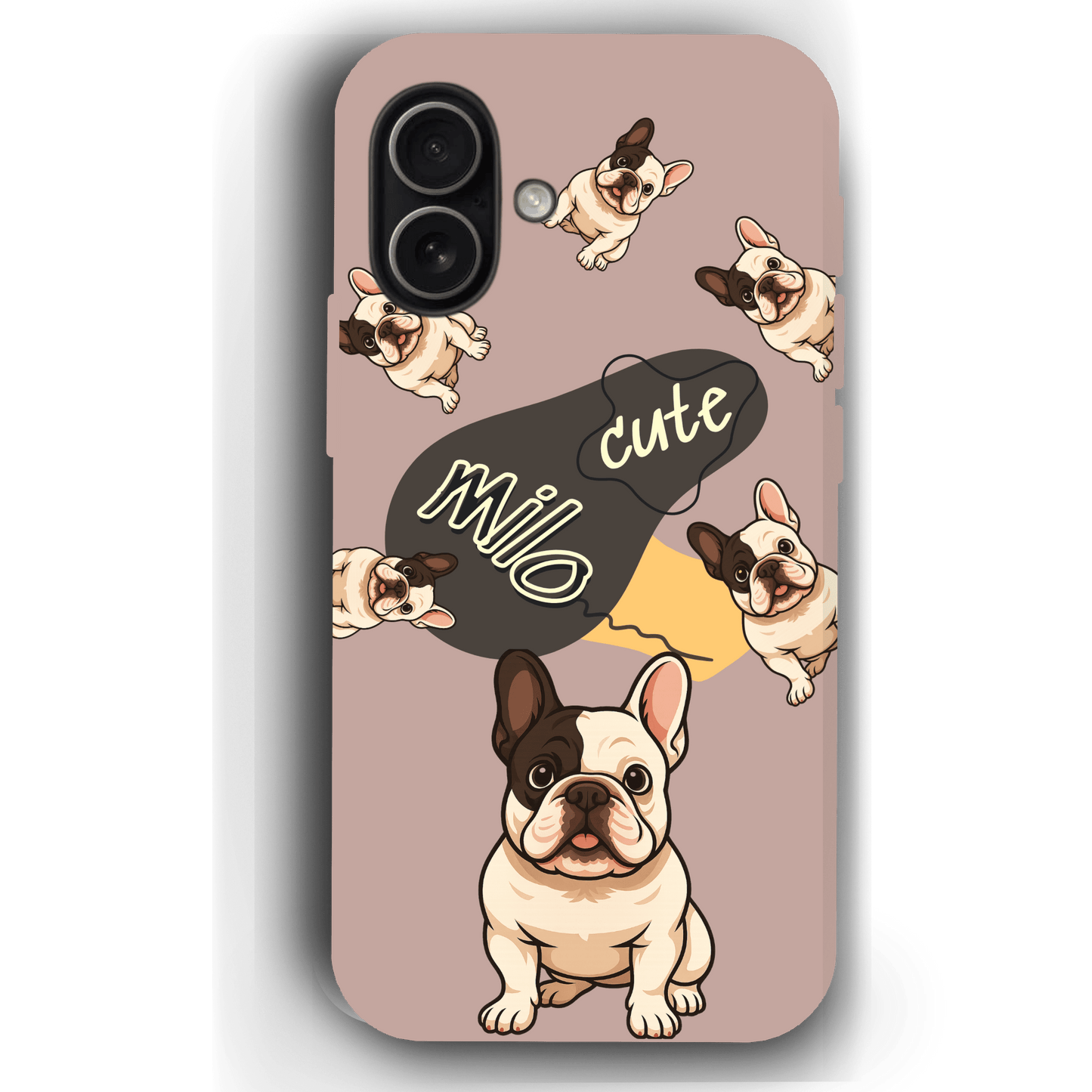 “Milo Cute” Design Custom Pet iPhone 17 Case by YingMart - Personalized Animal Portrait, Protective Cover for Pet Lovers