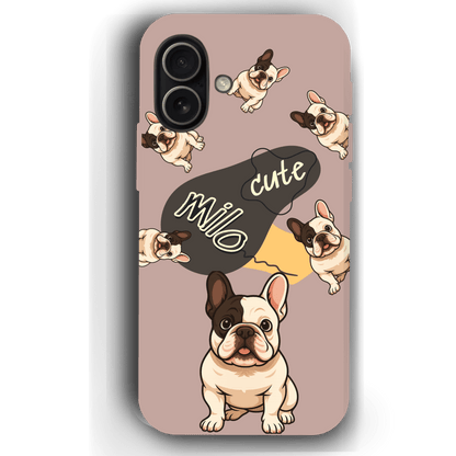 “Milo Cute” Design Custom Pet iPhone 17 Case by YingMart - Personalized Animal Portrait, Protective Cover for Pet Lovers