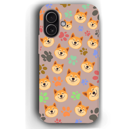 Custom Pet Phone Case for iPhone 17/ 17 Air/ 17 Pro/ 17 Pro Max by YingMart, Personalized Pet Portrait Cover with Paw, Heart, Fish & Bone Symbols