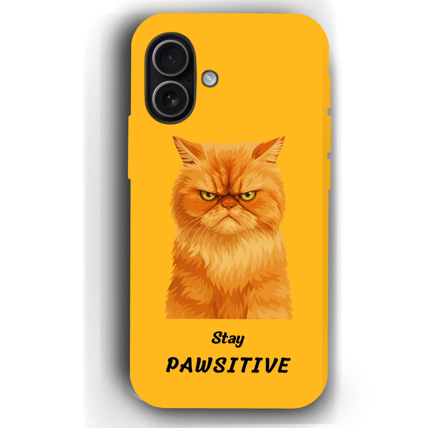 Stay Pawsitive Custom Pet Phone Case for iPhone 17 by YingMart – Personalized Animal Portrait, Protective Cover, for Pet Lovers.
