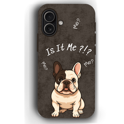 “Is It Me?” Design Custom Pet iPhone 17 Case by YingMart – Personalized Funny Portrait Design, Perfect Gift for Pet Lovers