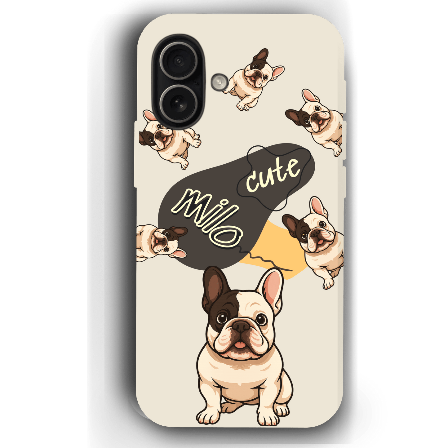 “Milo Cute” Design Custom Pet iPhone 17 Case by YingMart - Personalized Animal Portrait, Protective Cover for Pet Lovers