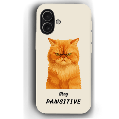 Stay Pawsitive Custom Pet Phone Case for iPhone 17 by YingMart – Personalized Animal Portrait, Protective Cover, for Pet Lovers.