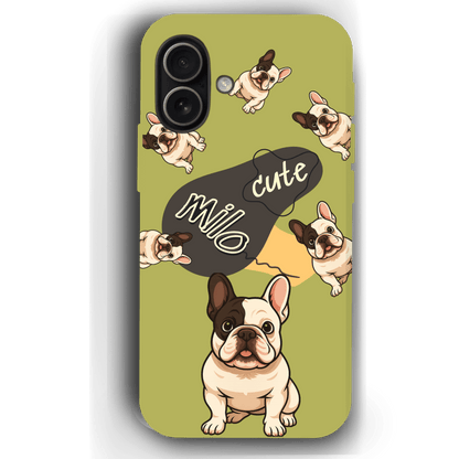 “Milo Cute” Design Custom Pet iPhone 17 Case by YingMart - Personalized Animal Portrait, Protective Cover for Pet Lovers