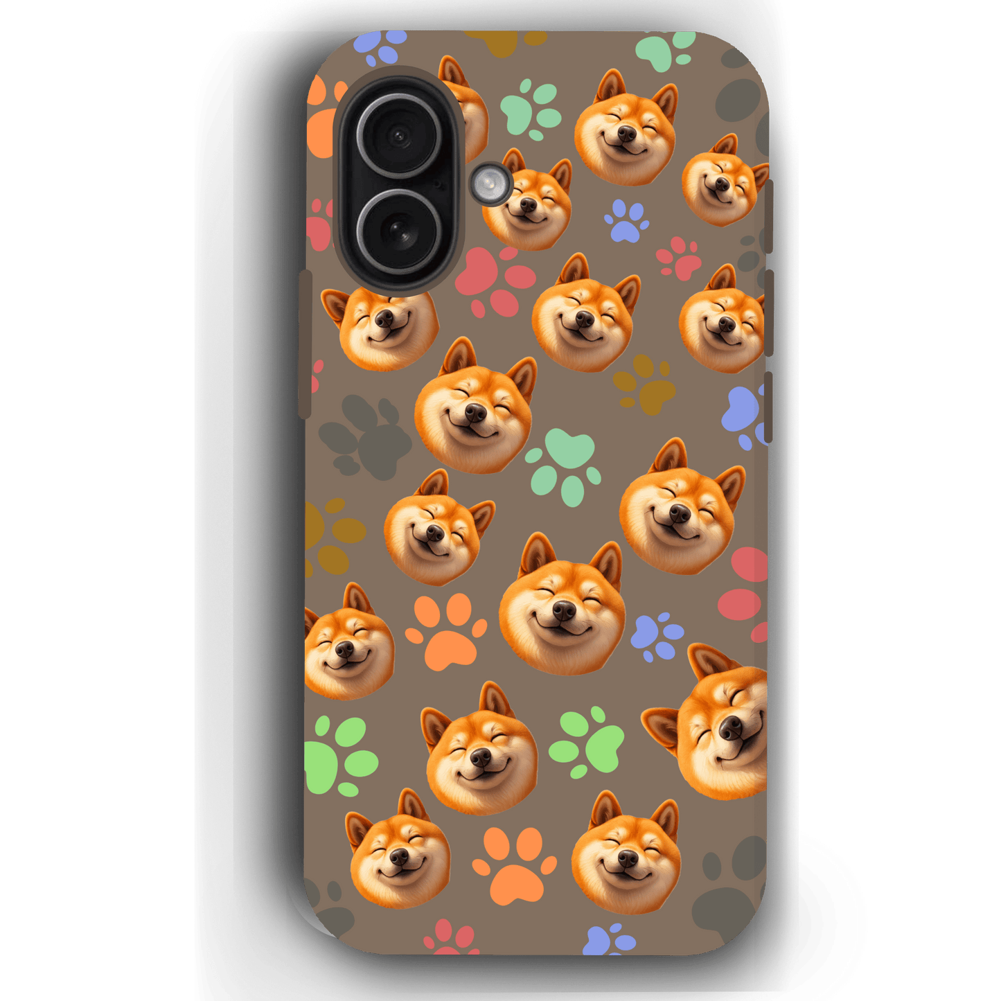 Custom Pet Phone Case for iPhone 17/ 17 Air/ 17 Pro/ 17 Pro Max by YingMart, Personalized Pet Portrait Cover with Paw, Heart, Fish & Bone Symbols