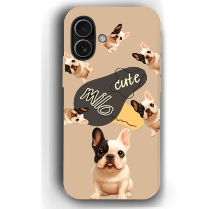 “Milo Cute” Design Custom Pet iPhone 17 Case by YingMart - Personalized Animal Portrait, Protective Cover for Pet Lovers