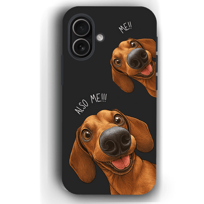 "Also Me" Design Custom Pet iPhone 17 Case – 4 Colors & 4 Patterns by YingMart, Personalized Pet Portrait Protective Cover for Dog Lovers