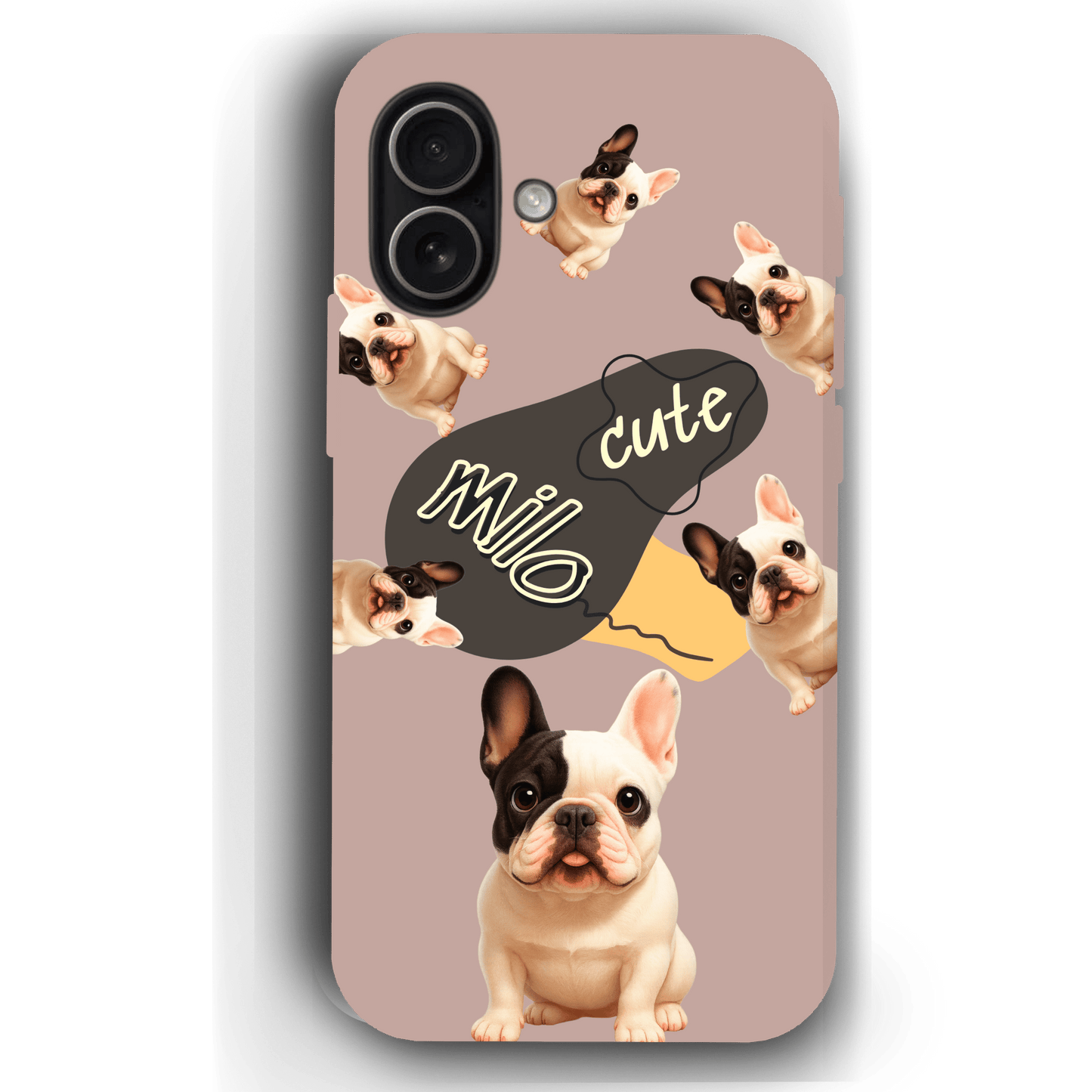“Milo Cute” Design Custom Pet iPhone 17 Case by YingMart - Personalized Animal Portrait, Protective Cover for Pet Lovers