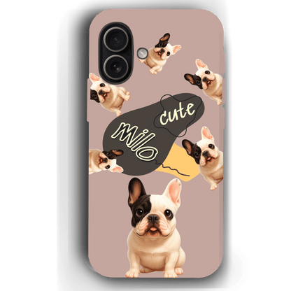 “Milo Cute” Design Custom Pet iPhone 17 Case by YingMart - Personalized Animal Portrait, Protective Cover for Pet Lovers