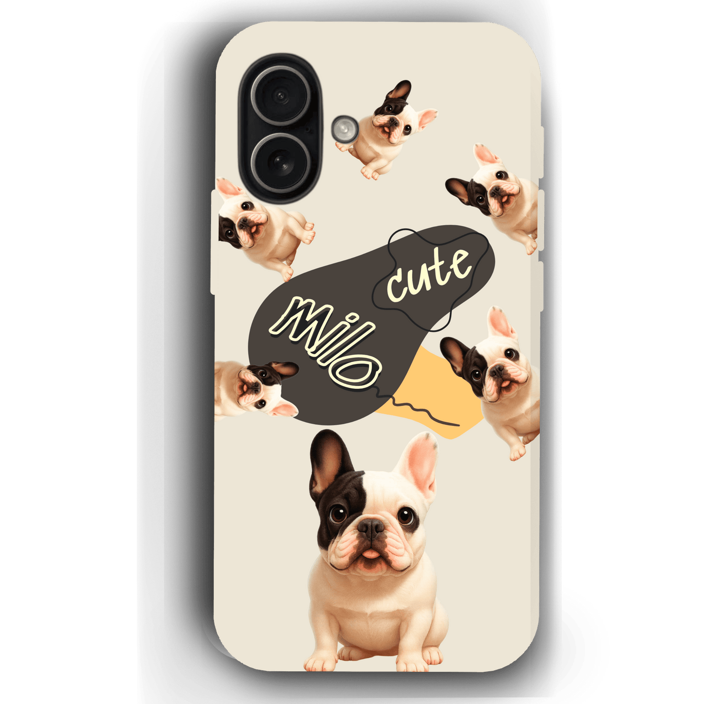 “Milo Cute” Design Custom Pet iPhone 17 Case by YingMart - Personalized Animal Portrait, Protective Cover for Pet Lovers