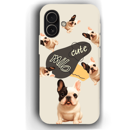 “Milo Cute” Design Custom Pet iPhone 17 Case by YingMart - Personalized Animal Portrait, Protective Cover for Pet Lovers