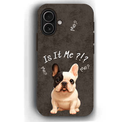 “Is It Me?” Design Custom Pet iPhone 17 Case by YingMart – Personalized Funny Portrait Design, Perfect Gift for Pet Lovers