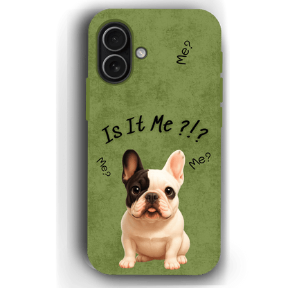 “Is It Me?” Design Custom Pet iPhone 17 Case by YingMart – Personalized Funny Portrait Design, Perfect Gift for Pet Lovers