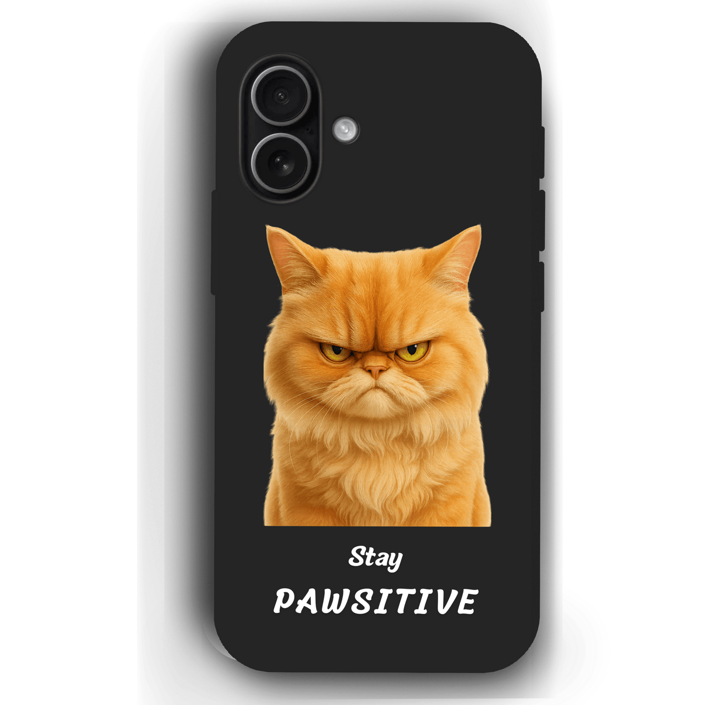 Stay Pawsitive Custom Pet Phone Case for iPhone 17 by YingMart – Personalized Animal Portrait, Protective Cover, for Pet Lovers.