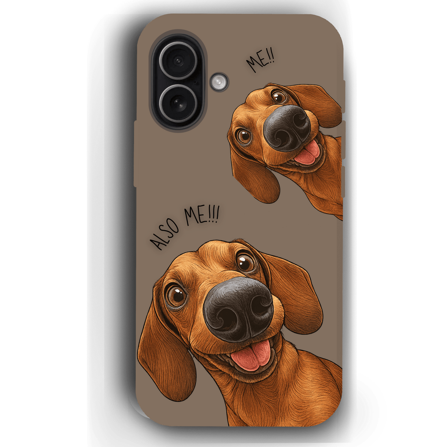 "Also Me" Design Custom Pet iPhone 17 Case – 4 Colors & 4 Patterns by YingMart, Personalized Pet Portrait Protective Cover for Dog Lovers