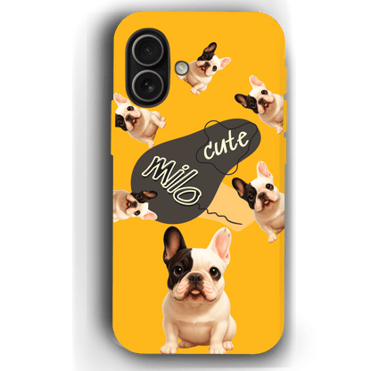 “Milo Cute” Design Custom Pet iPhone 17 Case by YingMart - Personalized Animal Portrait, Protective Cover for Pet Lovers