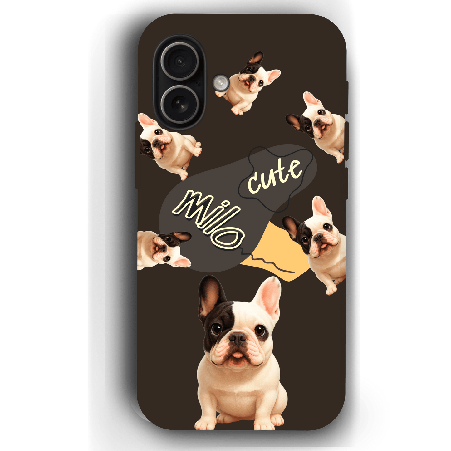 “Milo Cute” Design Custom Pet iPhone 17 Case by YingMart - Personalized Animal Portrait, Protective Cover for Pet Lovers
