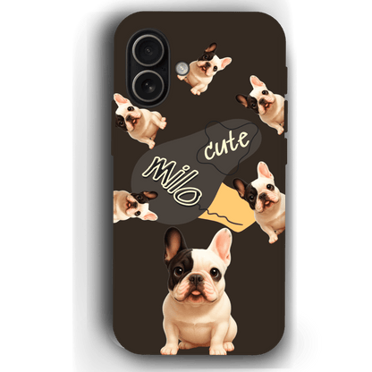 “Milo Cute” Design Custom Pet iPhone 17 Case by YingMart - Personalized Animal Portrait, Protective Cover for Pet Lovers