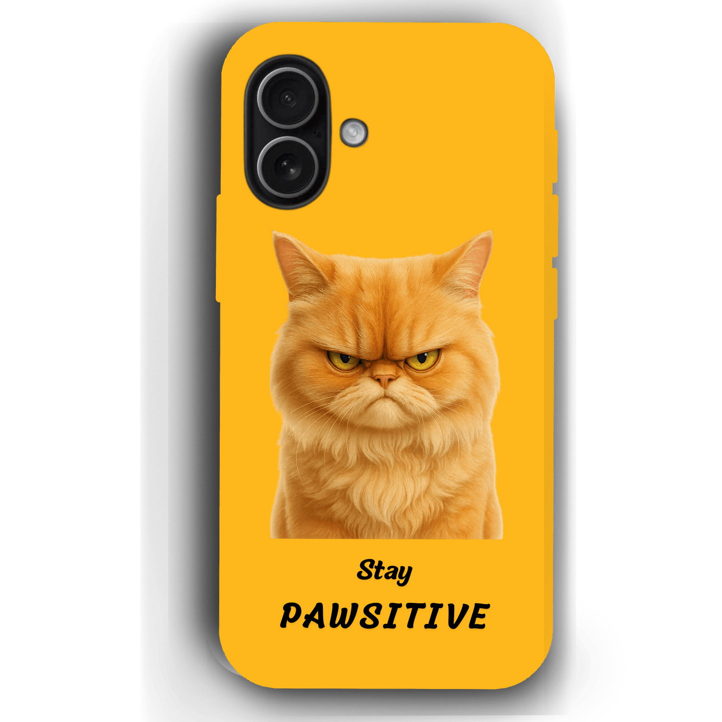 Stay Pawsitive Custom Pet Phone Case for iPhone 17 by YingMart – Personalized Animal Portrait, Protective Cover, for Pet Lovers.