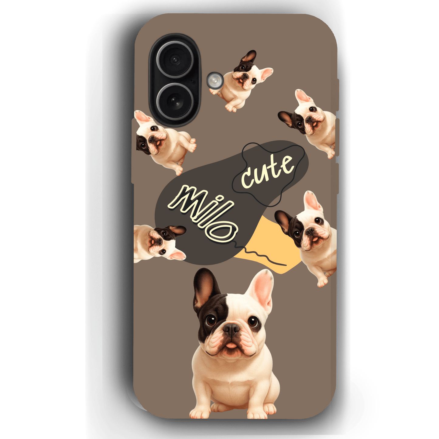 “Milo Cute” Design Custom Pet iPhone 17 Case by YingMart - Personalized Animal Portrait, Protective Cover for Pet Lovers
