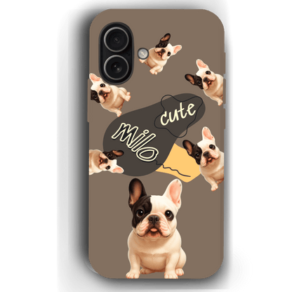 “Milo Cute” Design Custom Pet iPhone 17 Case by YingMart - Personalized Animal Portrait, Protective Cover for Pet Lovers