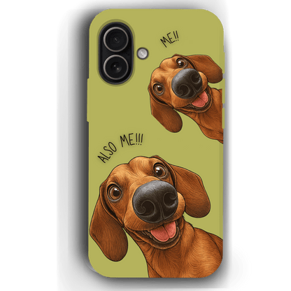 "Also Me" Design Custom Pet iPhone 17 Case – 4 Colors & 4 Patterns by YingMart, Personalized Pet Portrait Protective Cover for Dog Lovers