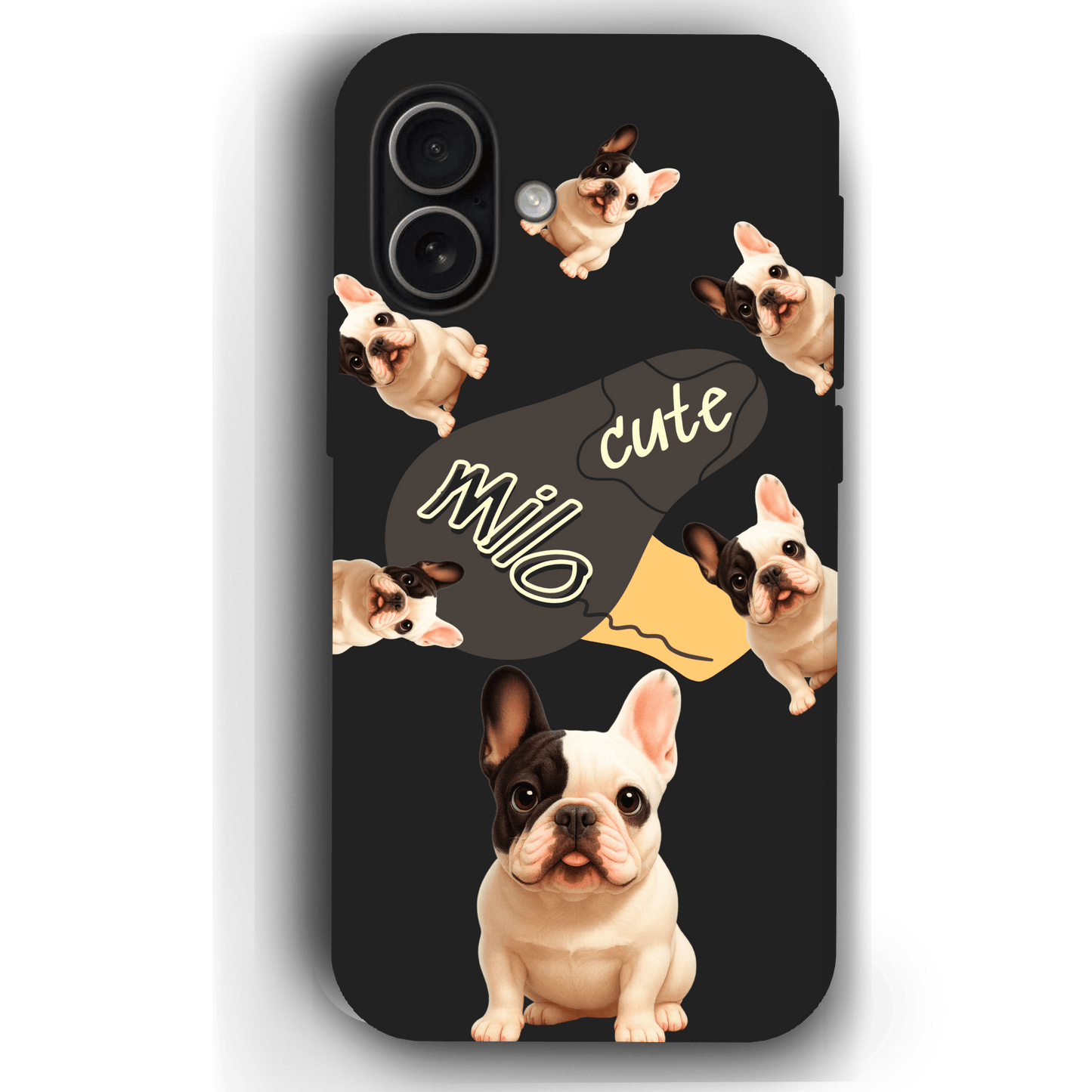 “Milo Cute” Design Custom Pet iPhone 17 Case by YingMart - Personalized Animal Portrait, Protective Cover for Pet Lovers