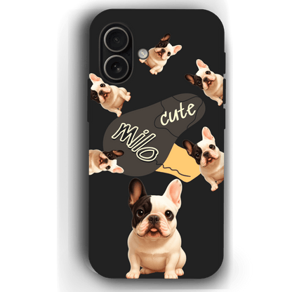 “Milo Cute” Design Custom Pet iPhone 17 Case by YingMart - Personalized Animal Portrait, Protective Cover for Pet Lovers