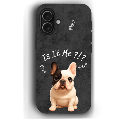 “Is It Me?” Design Custom Pet iPhone 17 Case by YingMart – Personalized Funny Portrait Design, Perfect Gift for Pet Lovers